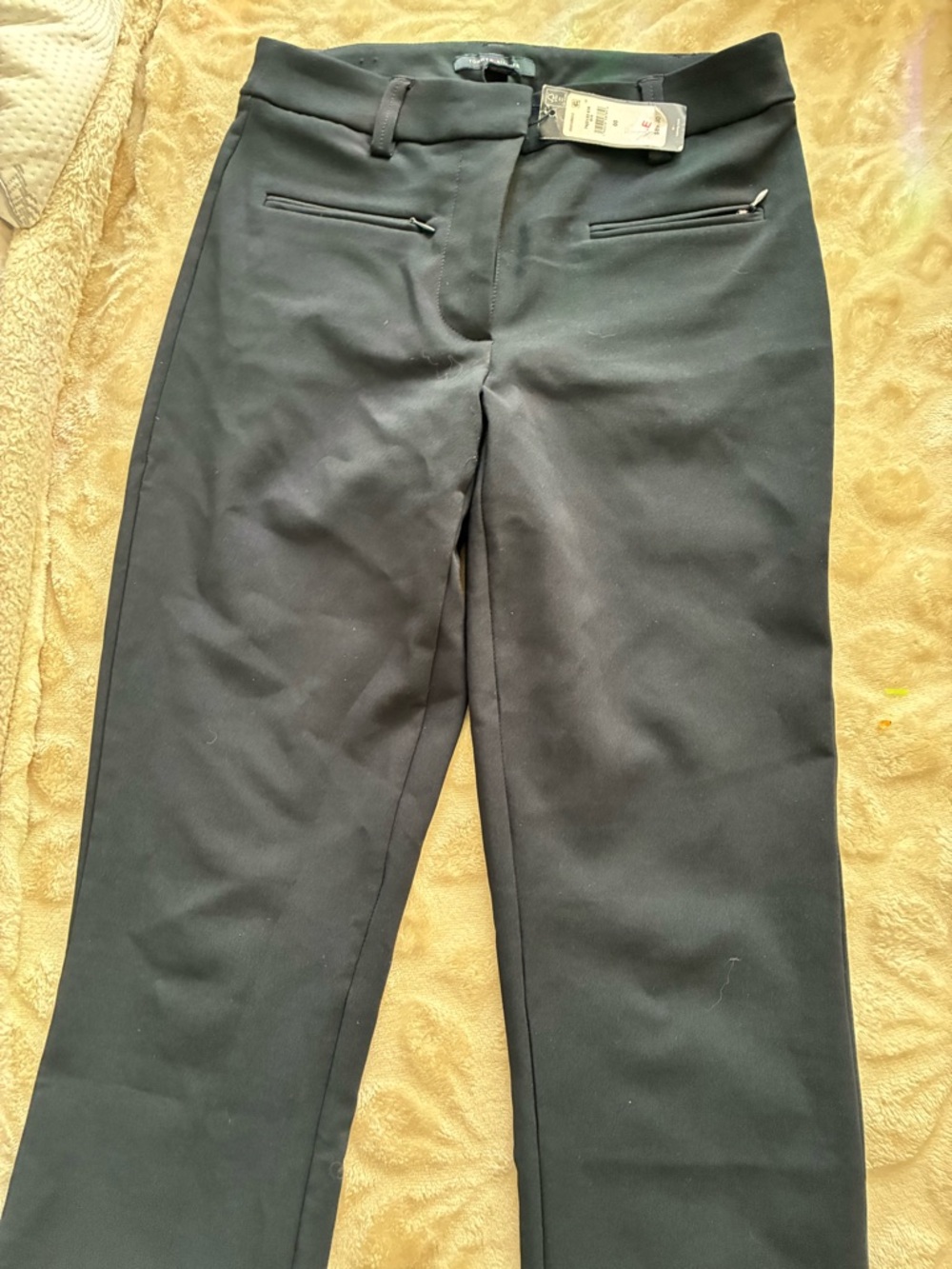 NWT Tommy Hilfiger Black Flat-Front Dress Pants - Picture 3 of 9